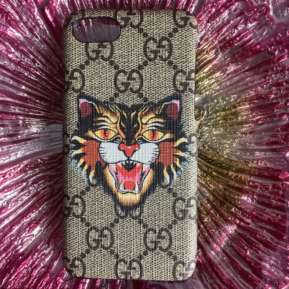 Gucci - GG Supreme - The Angry Cat - Case for iPhone SE (current), SE 2020, 7, 8